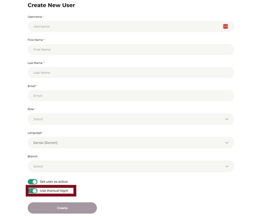 create user outside of azure ad - new