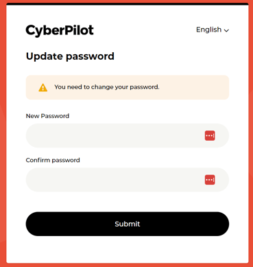 set new password