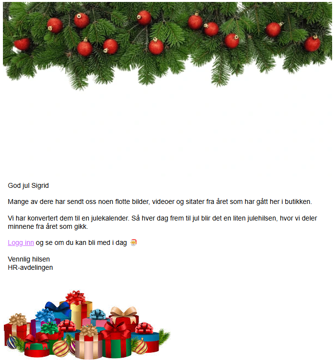 Email-Julekalender